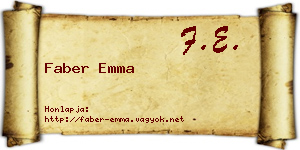 Faber Emma névjegykártya
